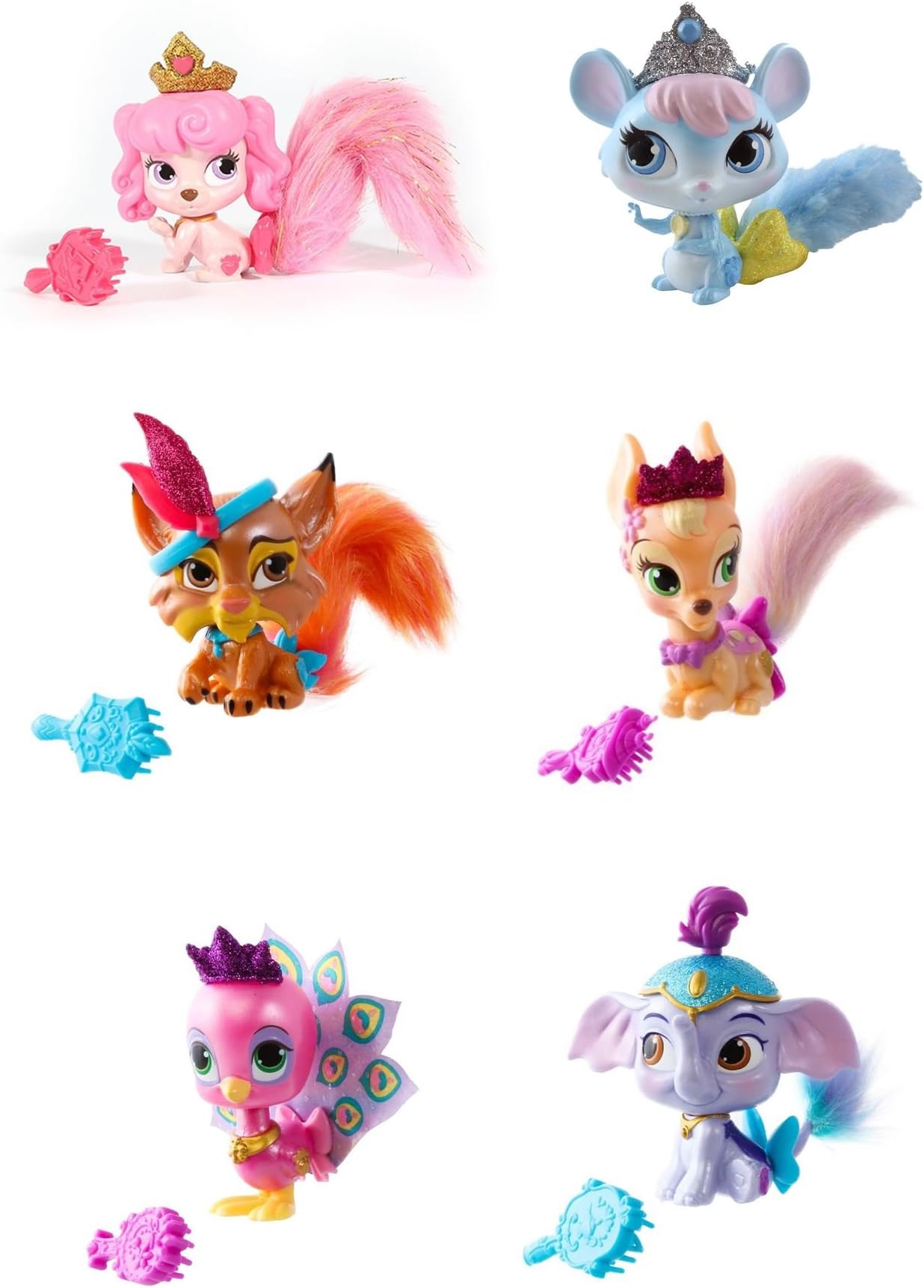Disney Palace Pets 6 FIGURE BUNDLE - Cinderella, Jasmine, Rapunze & MORE - NEW