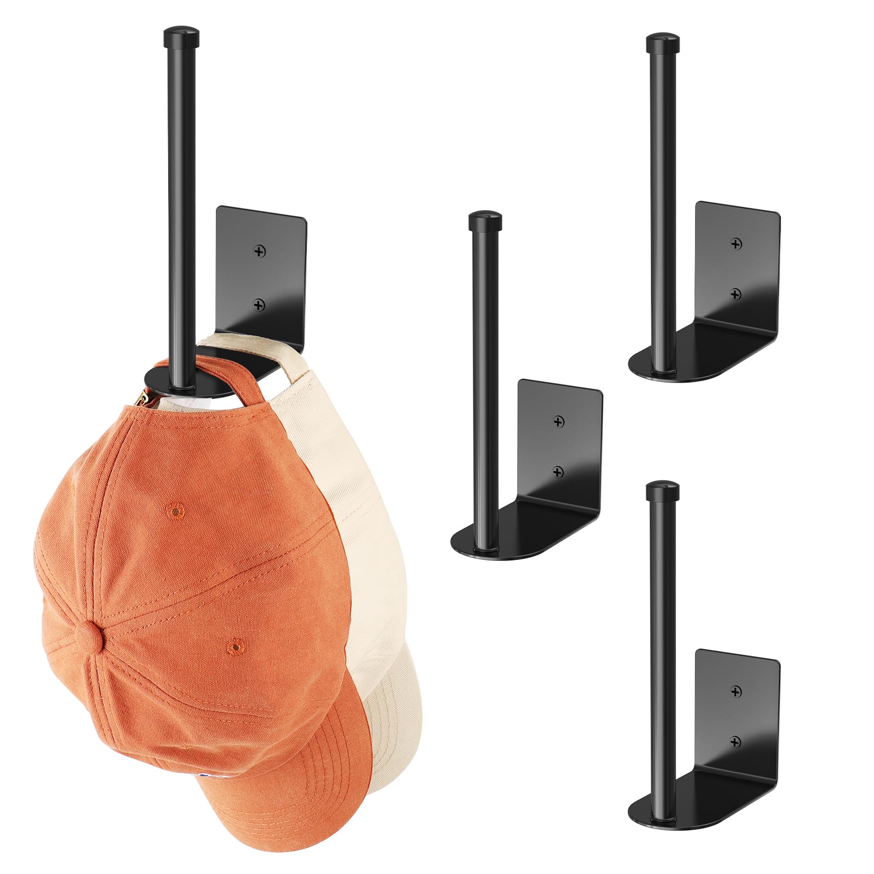 Lot De 4 Porte-chapeaux En Acier Inoxydable Pour Casquettes De