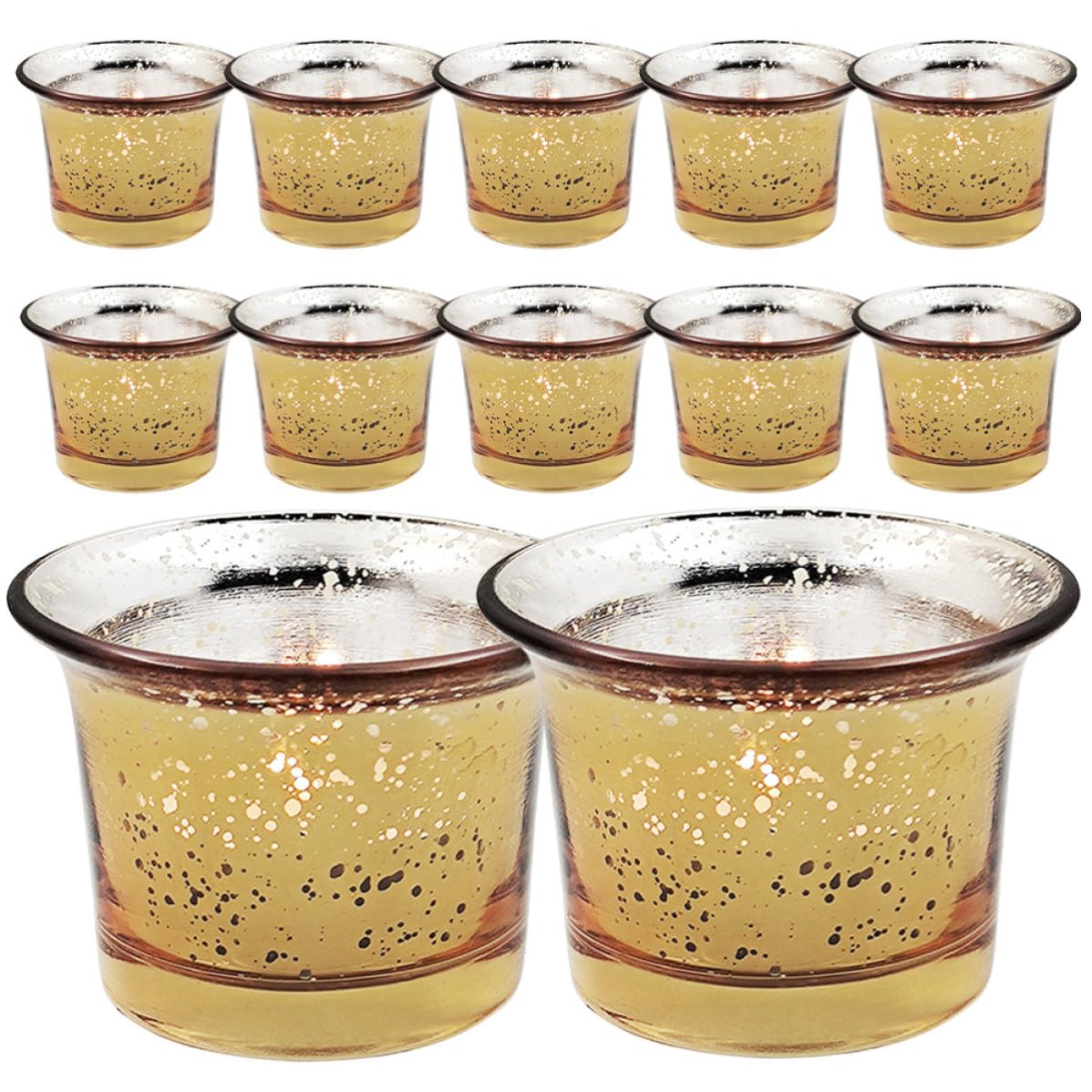 12 Pièces Porte Bougie Chauffe Plat en Verre, Coupelle Décorative
