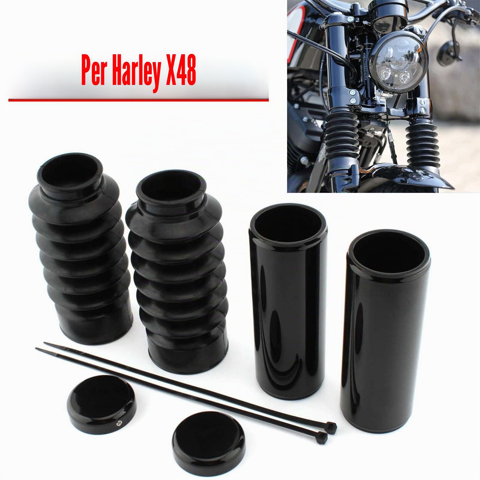 Protezione completa del paraurti da 49 mm per HARLEY-DAVIDSON Sportster Forty Eight XL1200X 48 16-22