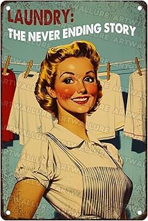 Laundry Room Vintage Sign Laundry The Never Ending Story Metal Sign Retr...
