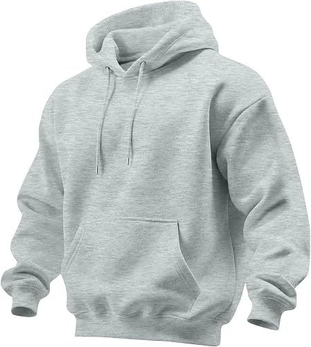 GQN Mens Sweatshirts Hoodies Loose Fit Front Collar Hooded Drawstring Long Sleev