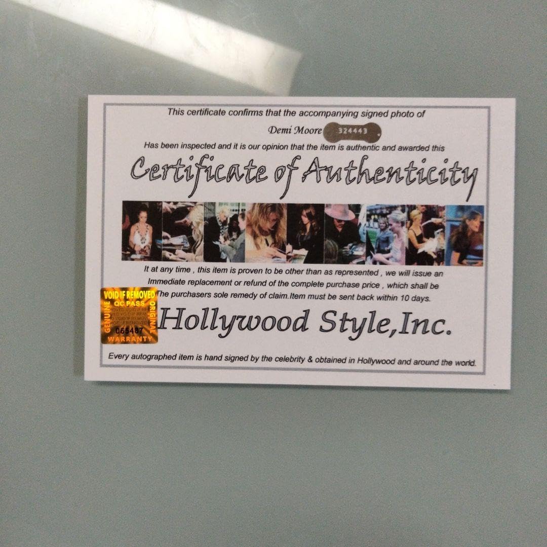 ゴースト ニューヨークの幻 デミ・ムーア 直筆サイン入り写真 保証書