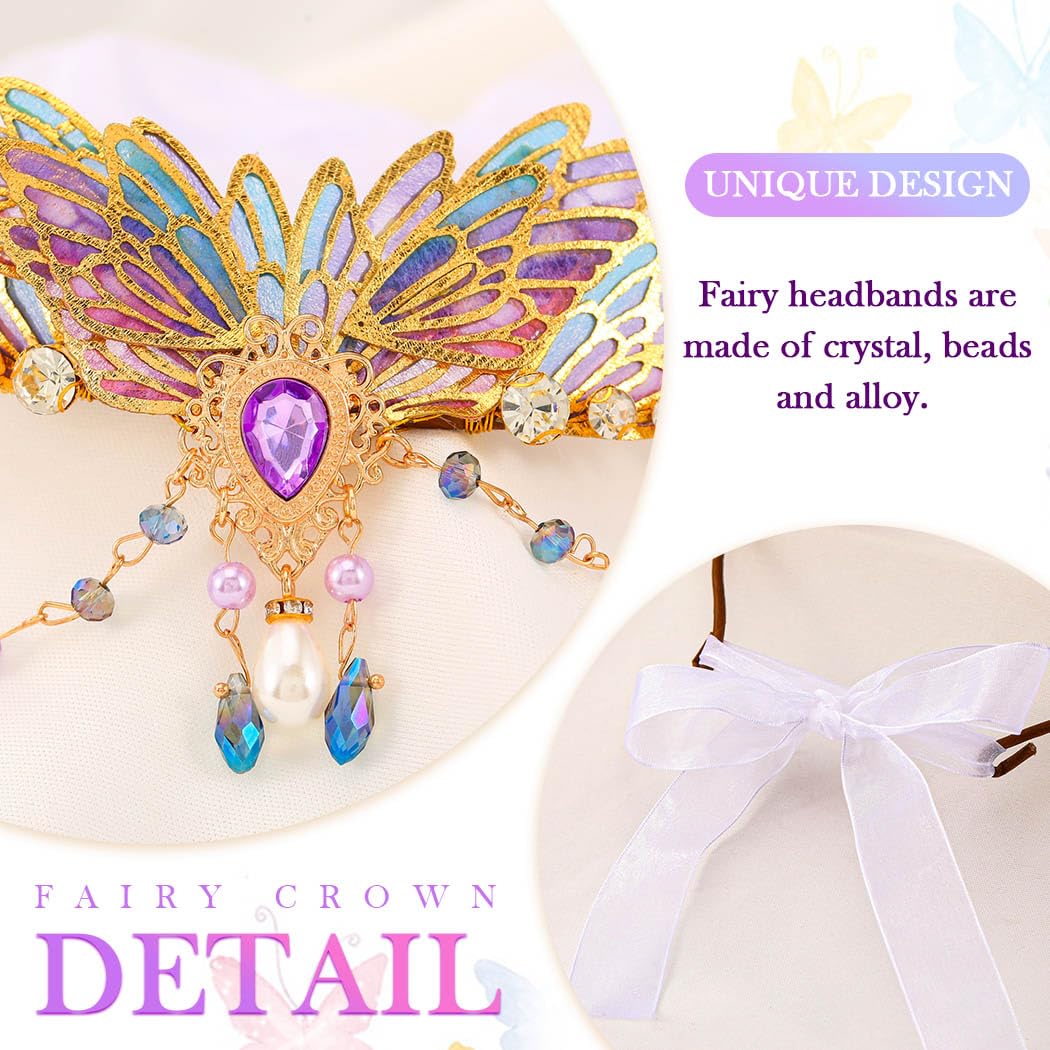 Amazon.com : Kilshye Butterfly Fairy Crowns and Tiaras  display picture 2