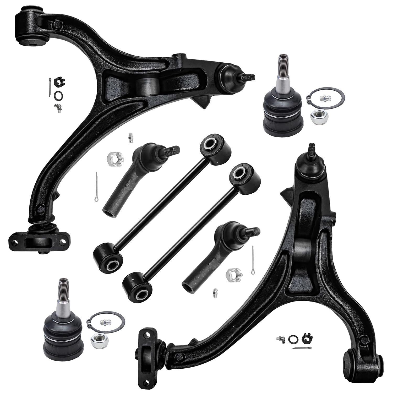 Detroit Axle - 8pc Front End Control Arms Kit for Jeep 05-10 Grand Cherokee