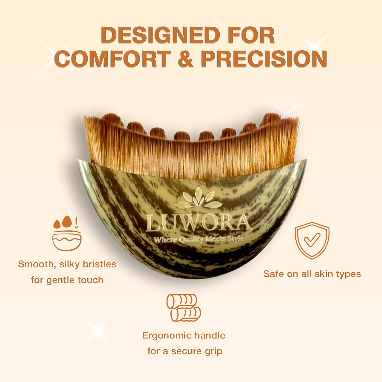 Lymphatic Contour Face Brush – Lymphatic Drainage Massager for Face, Chin & Jawline Sculpting, Dry Brushing Tool to Reduce Puffiness, Improve Circulation & Skin Glow