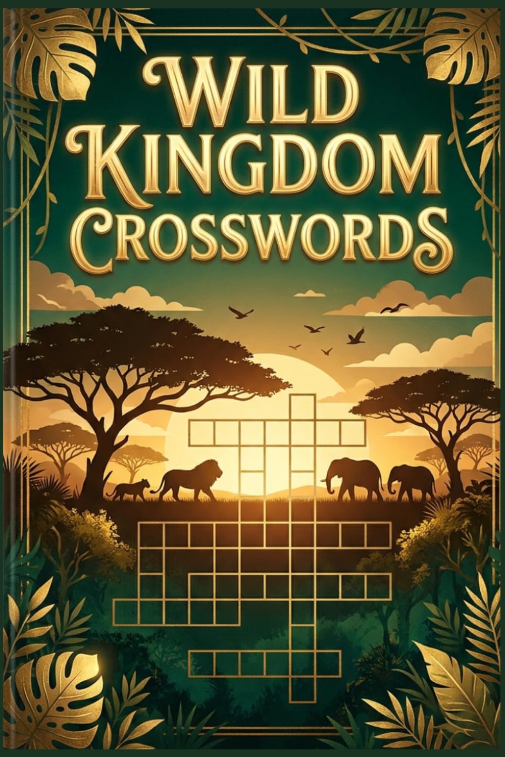 Wild Kingdom Crosswords: 60 Wildlife & Nature Themed Crossword Puzzles for Adults — With Solutions