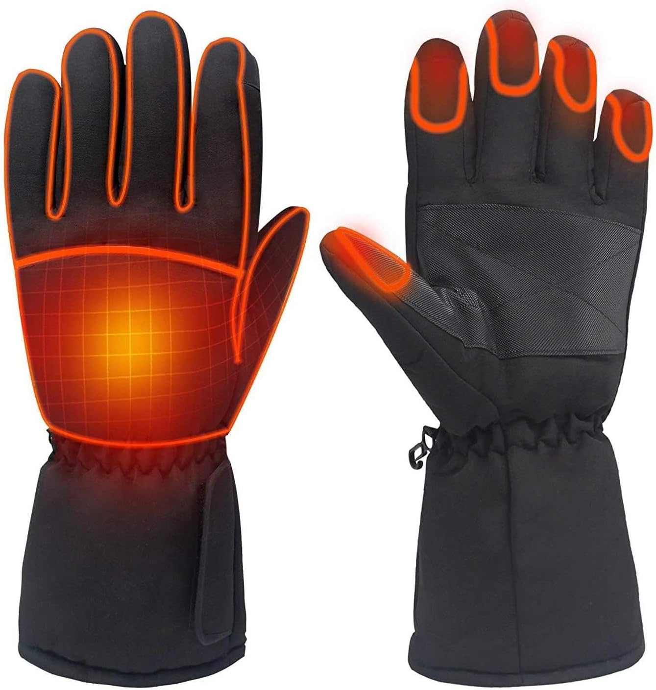 IFUFR Electric Heated Gloves, Waterproof Winter Thermal Heating Gloves for Men/Women, Warm Hand Battery Gloves for Outdoor Sports Cycling Motorcycle Hiking Skiing Mountaineering