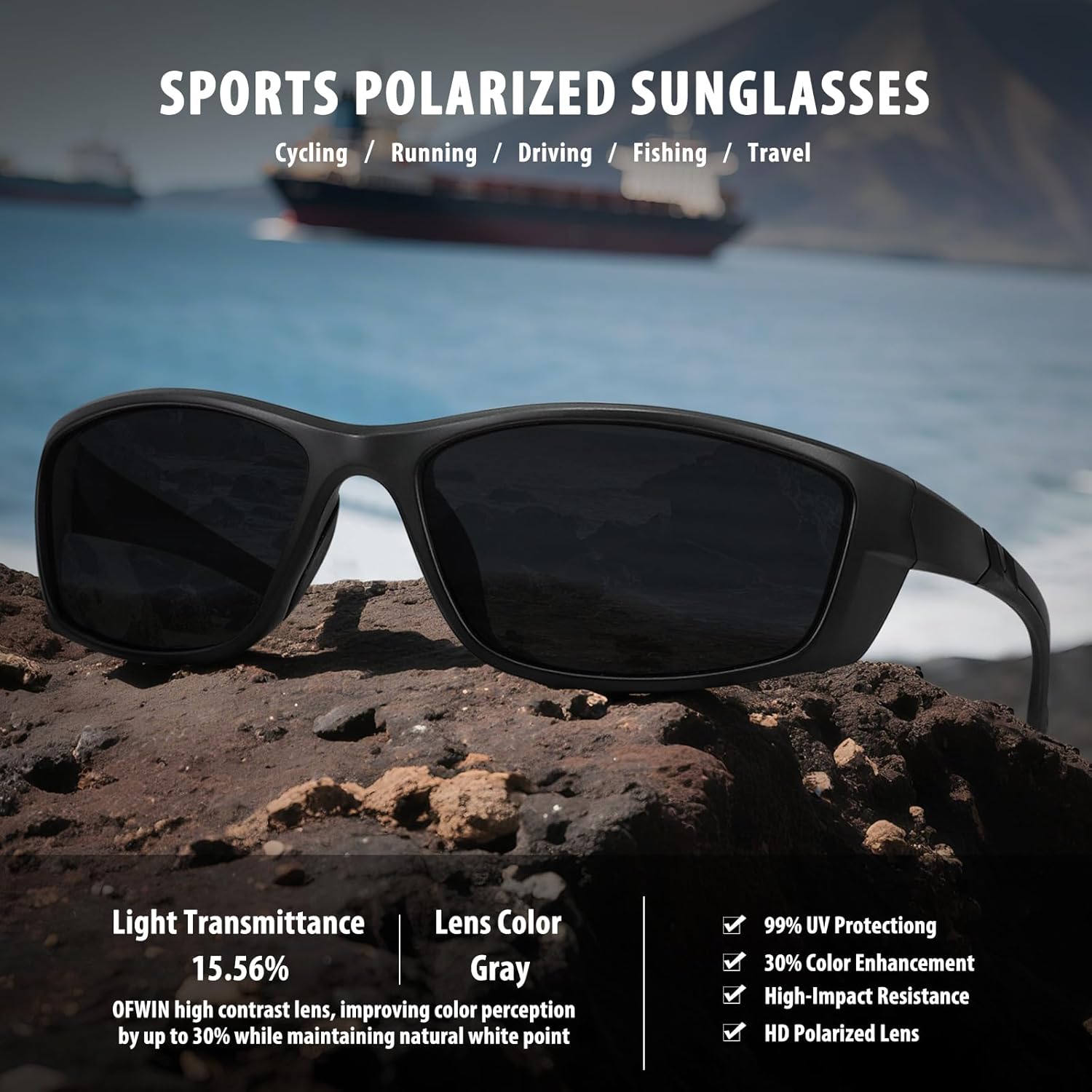 Sports Polarized Sunglasses for Men Women UV Protective Driving Running Cycling Fishing Sun Glasses - Image 5