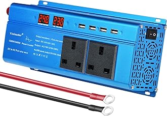 Yinleader Power Inverter DC 24V to 240V AC 1200W / 2400W Pure Sine Wave with ...