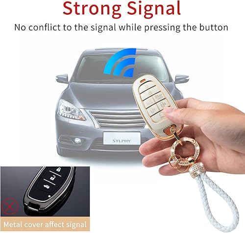 Miniatura 3 de Gematay Funda para llavero Hyundai con cordón para llavero, funda protectora para llavero compatible con Sonata Nexo 2022 Tucson 2019, 2020, 2021,