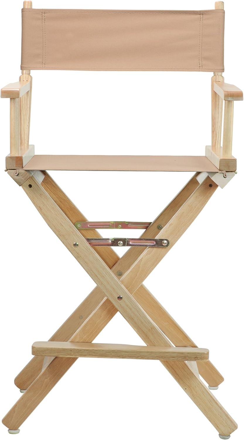 Casual Home 24" Director's Chair Natural Frame with Tan Canvas, Counter Height