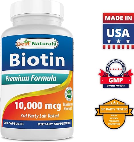Miniatura 6 de Best Naturals Biotina 10,000 Mcg y glicinato de magnesio 425 mg