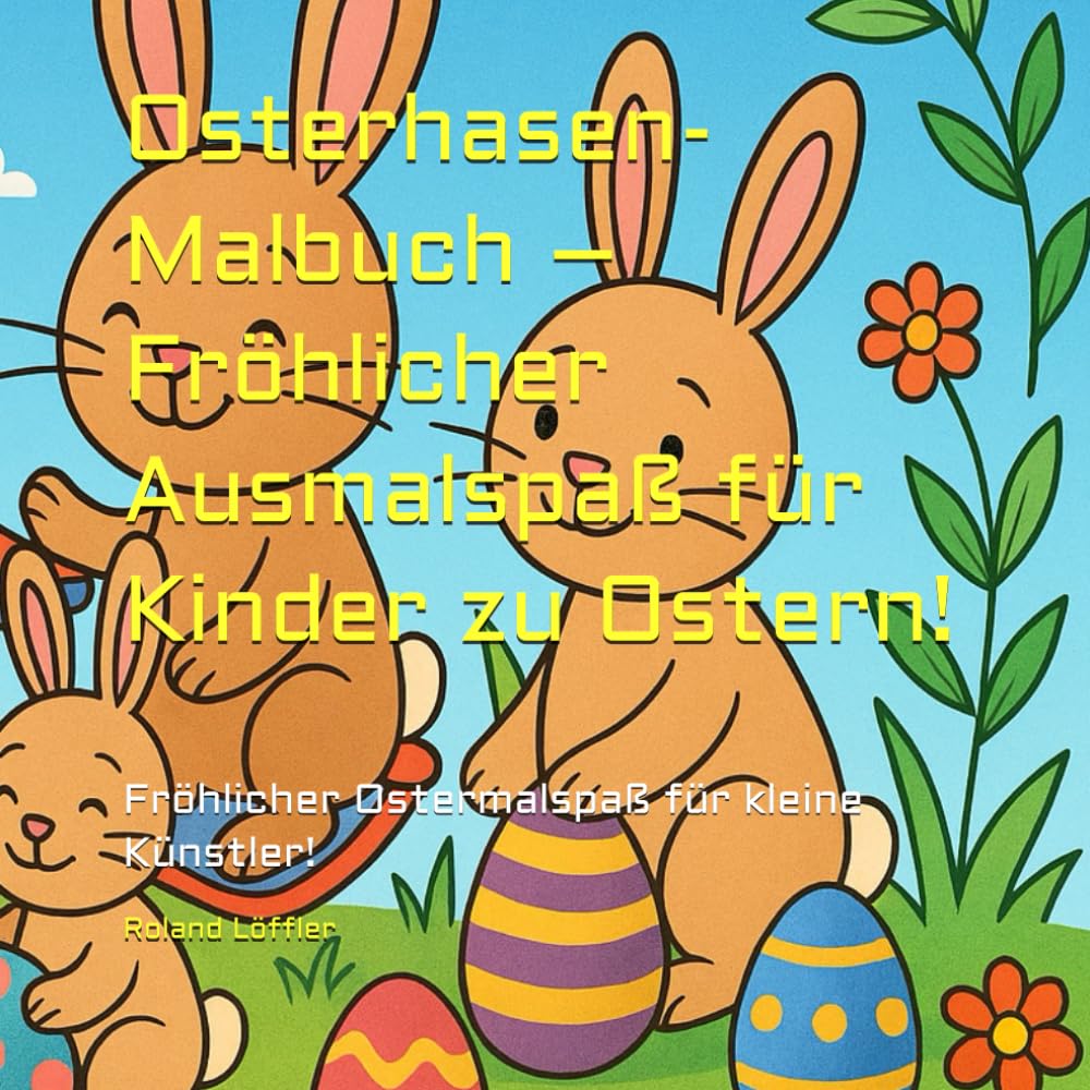Osterhasen-Malbuch – Fröhlicher Ausmalspaß für Kinder zu Ostern!: Fröhlicher Ostermalspaß für kleine Künstler! (Malbücher der KrikelKrakel Reihe)