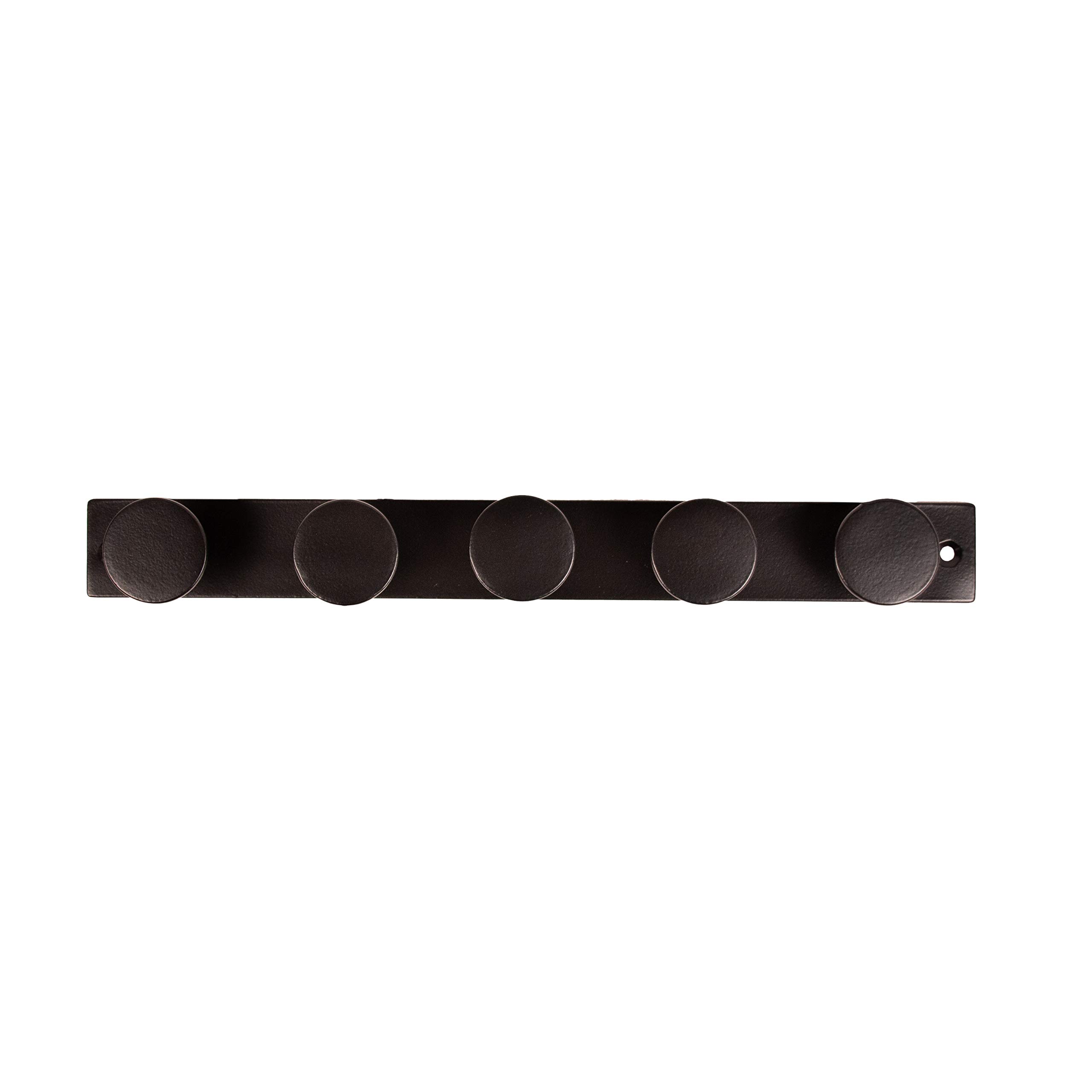 LaLe Living – Portemanteau Mural ILYAS En Fer Noir Avec 5 Crochets – Design Scandinave – Pour Entrée, Salon, Chambre