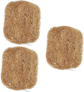 Happyyami 3pcs 1 Bird's Nest Breeding Mat miniture Decoration Bird Nesting Material Pigeon Nest Coconut Fiber