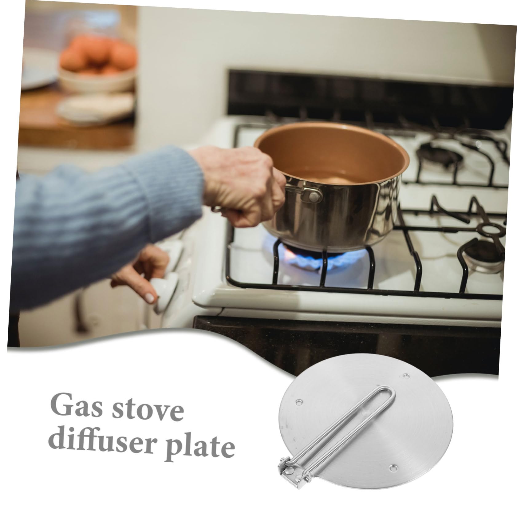 VALICLUD Difusor de Calor para Estufa de Gas y Eléctrica Placa Adaptadora de Acero Inoxidable para Cocina Calentamiento Uniforme