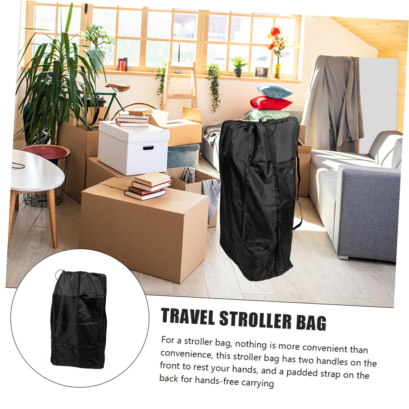 Toyvian Porta Carrozzina Aereo in Nylon, Borsa da Viaggio Chiusura a Coulisse Bloccabile e Due Tracolle per Stoccaggio e Trasporto