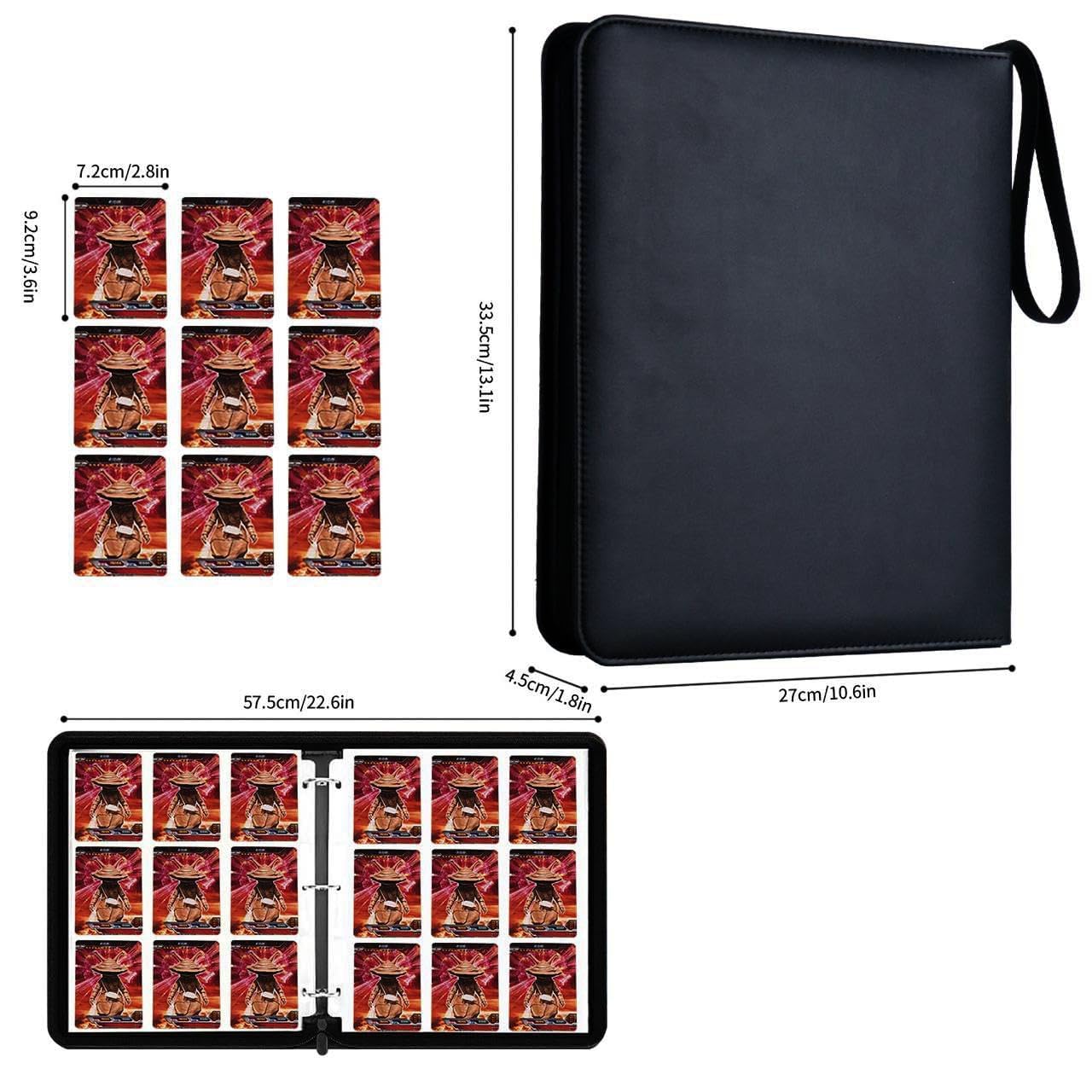 EDGYSENSE Large Trading Card Binder, 900 Pockets (50 Removable Sleeves) - Image 3