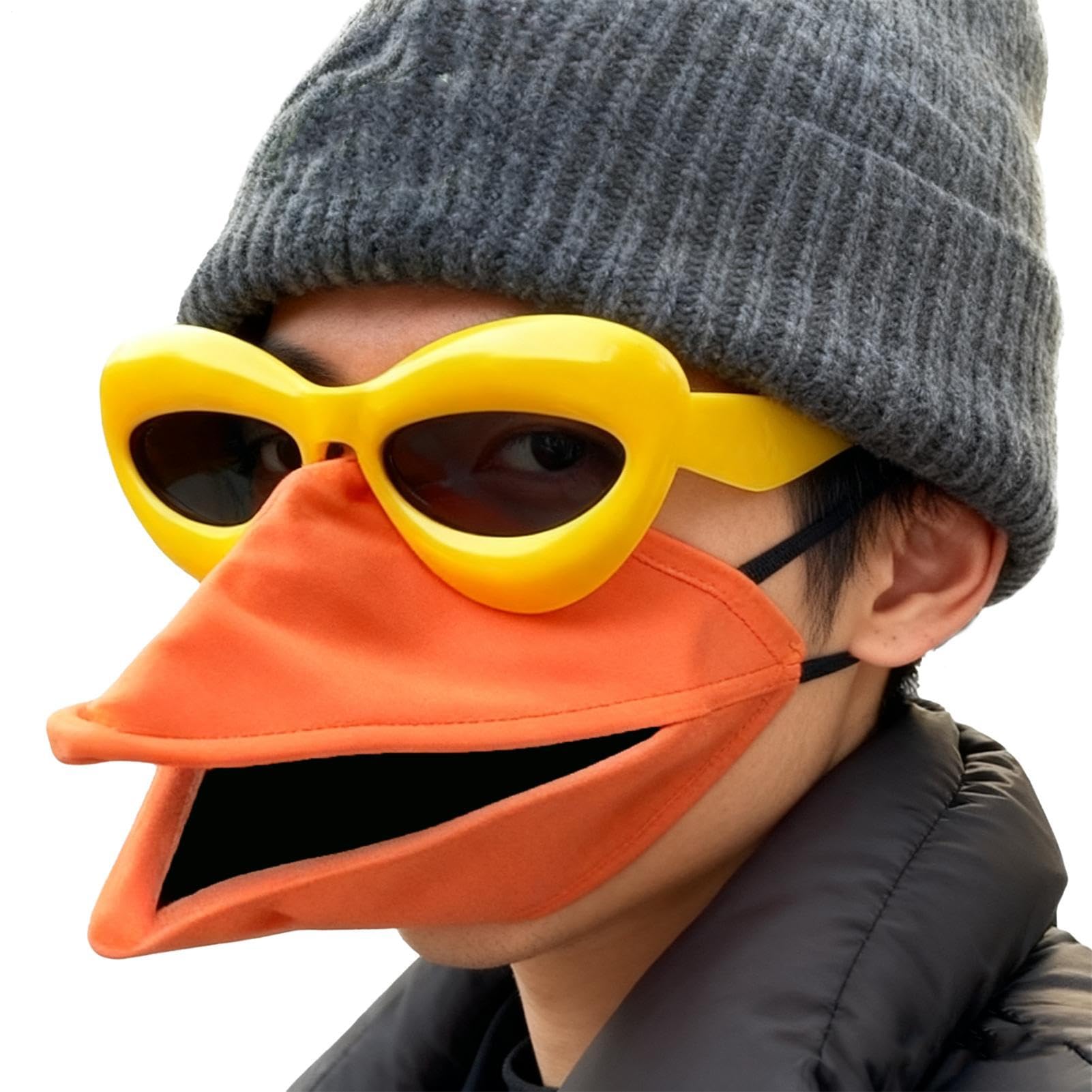 Monozoz Animal Face Cover,Handmade Headgear with Sunglasses - Animal Fun Party Role-Play Costume,for Festival Carnival Masquerade Events Holiday Photoshoots Theater Stage Men Women