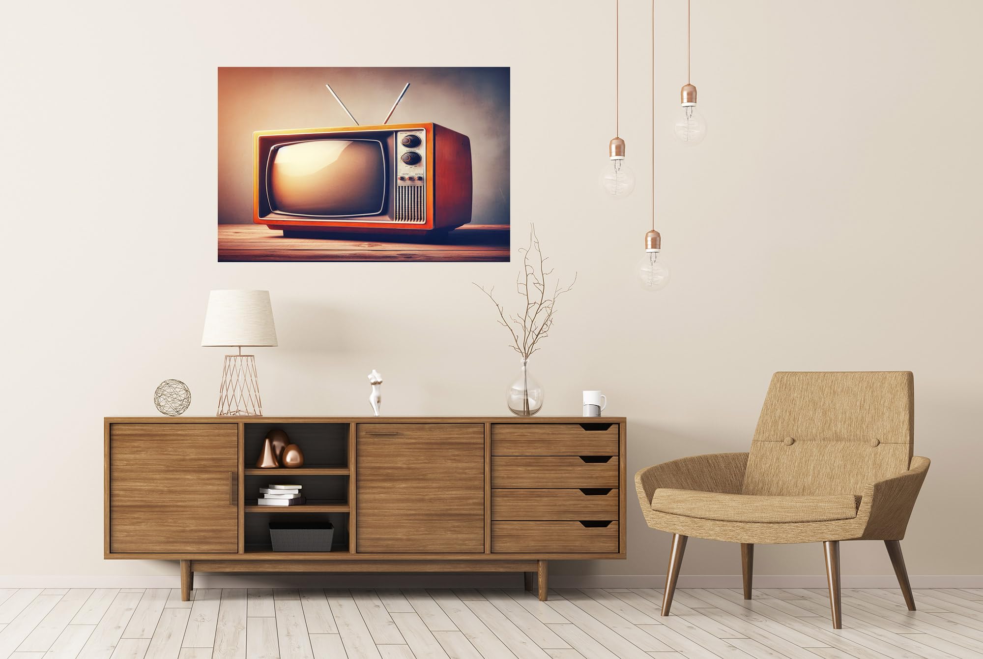 islandburner XXL - Poster con Stampa retrò, vintage, per televisori e anni