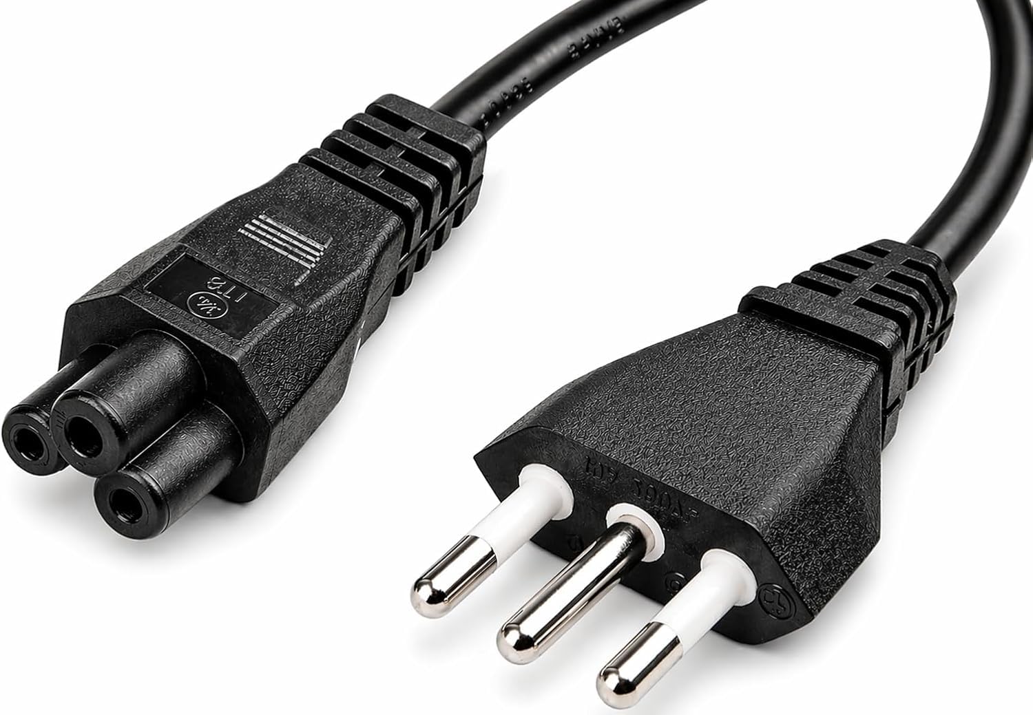 Cavo Alimentazione Notebook 1,8m IEC C5 Trifoglio – Spina Italiana 3 Poli 10A 250V IMQ | Cavo Alimentatore PC Portatile, Monitor, Stampante