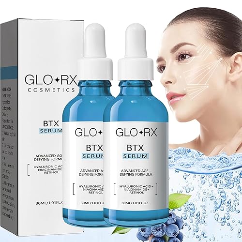 GLORX Botox - Suero facial, suero GLORX Btx, suero facial GLO RX Btx, suero facial GLO RX Botox, suero antienvejecimiento para la cara, suero Btx
