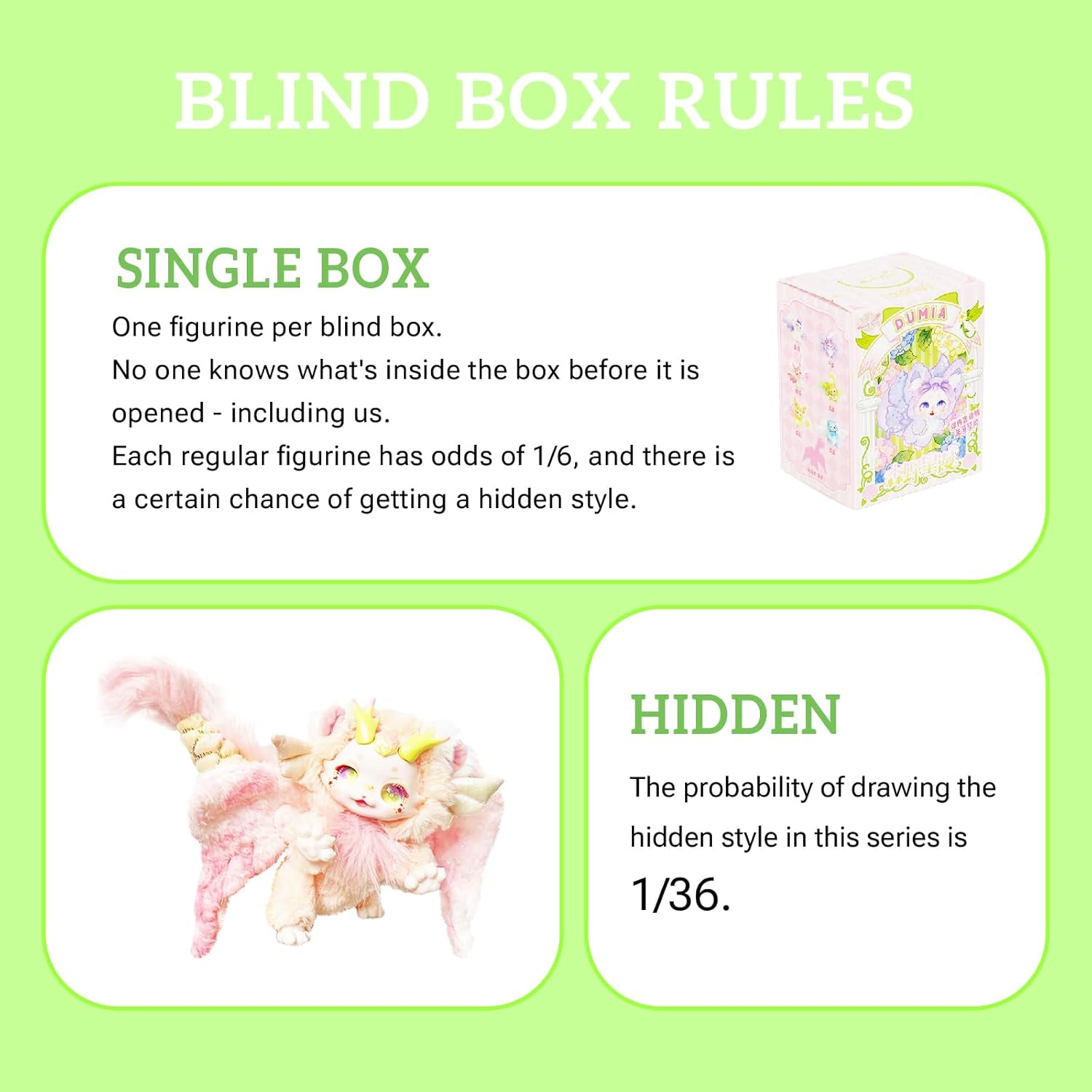 Plush Blind Box Figures, Cute Vinyl Blind Box Plush Doll, Dumia Forest Series Mystery Collectible, Kawaii Action Figures for Birthday, Single Box (1 of 7 Styles)