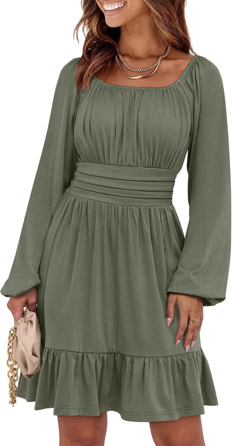 Lantern Sleeve Dress