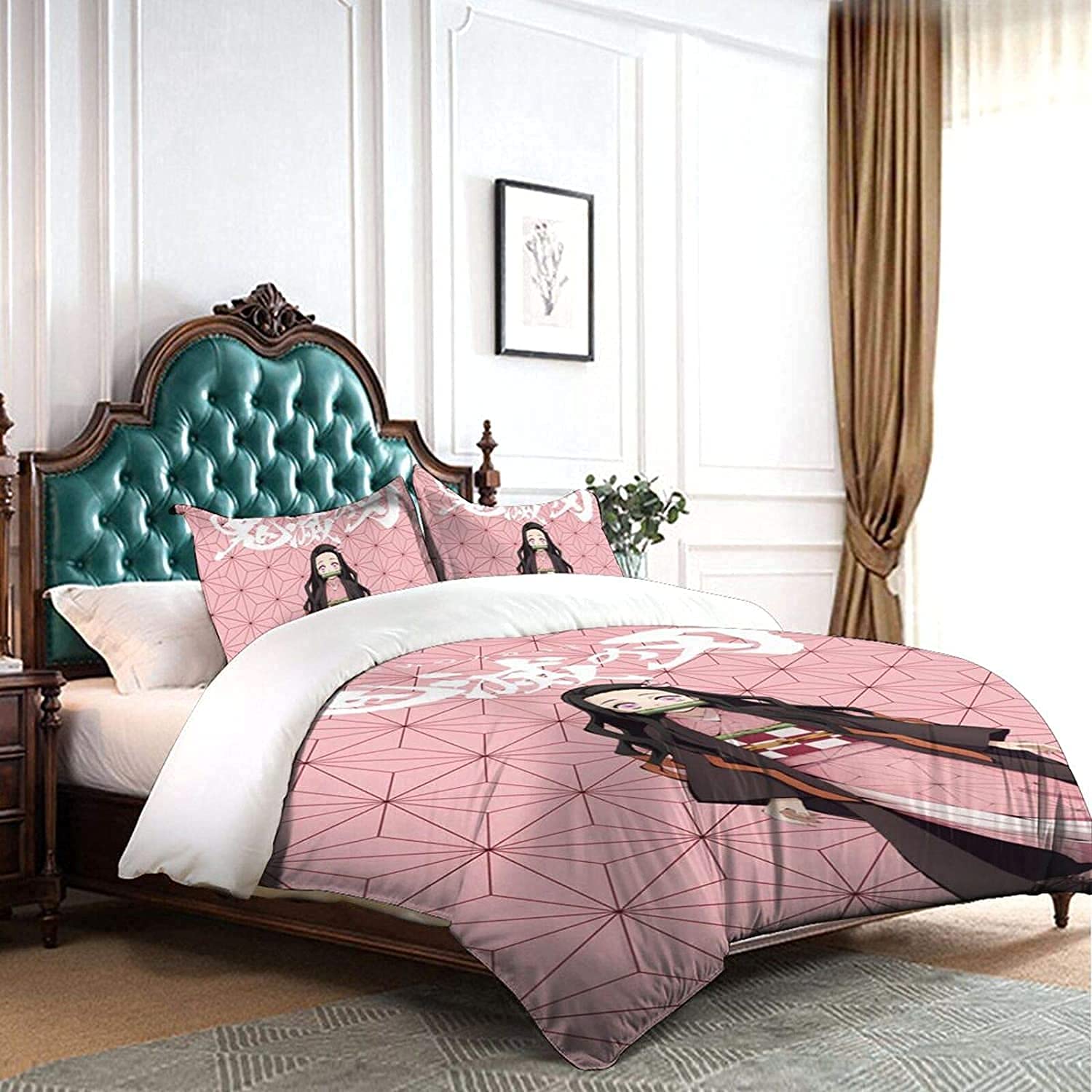 Anime Children's Bedding 135 x 200 cm Demon Slayer Microfiber Duvet