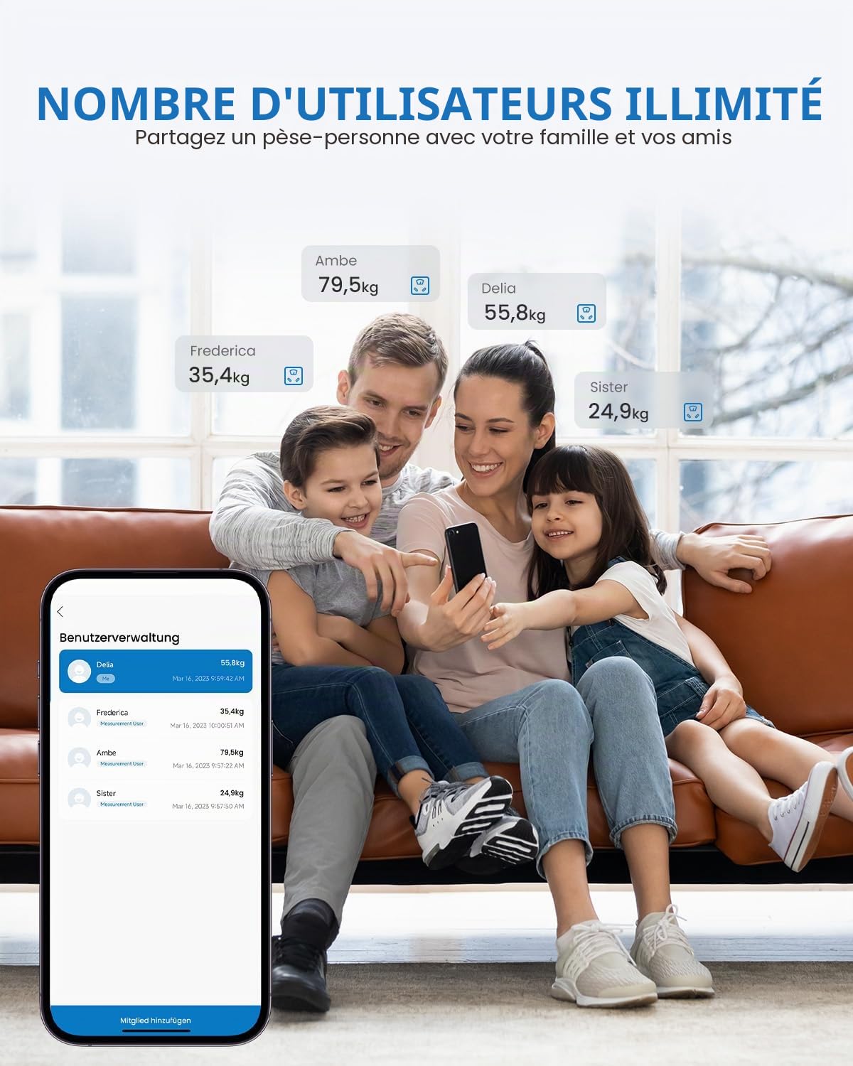 Pèse personne Renpho Elis Solar 2 A020 Bluetooth Verre ITO Noire