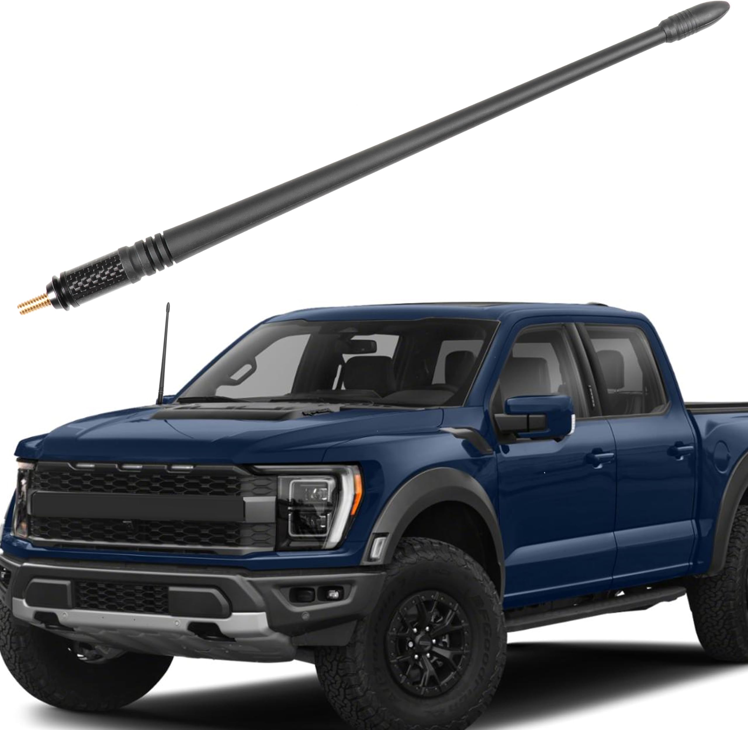 Sukemichi 13 Inch Universal Car Antenna Replacement for Ford Bronco, Ford F150 F250 F350 Raptor, Dodge RAM 1500 2500 3500,Highly Canductive Copper Internal Core, Perfect Replacement fit for Ford