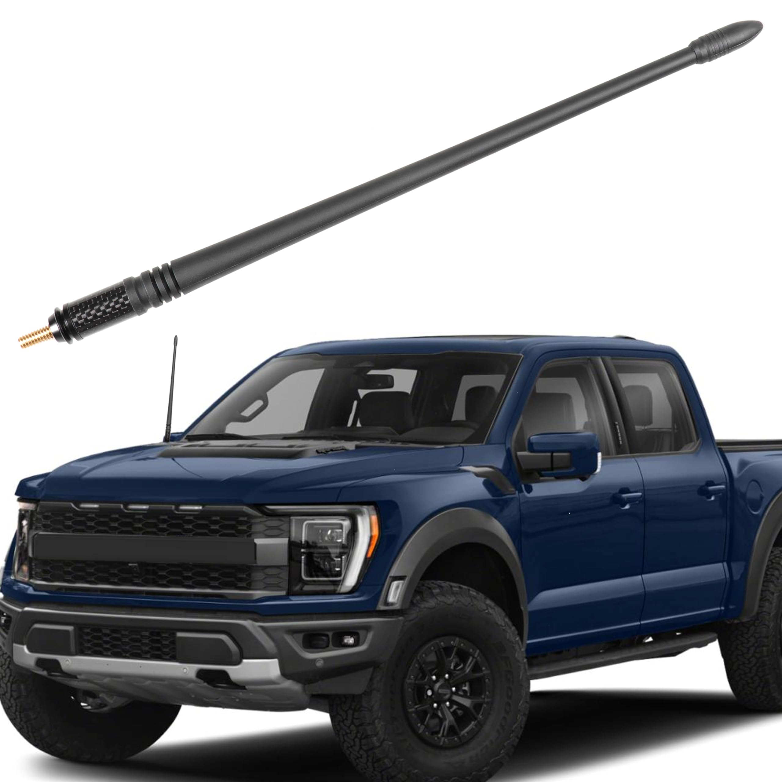 Sukemichi 13 Inch Universal Car Antenna Replacement for Ford Bronco, Ford F150 F250 F350 Raptor, Dodge RAM 1500 2500 3500,Highly Canductive Copper Internal Core, Perfect Replacement fit for Ford