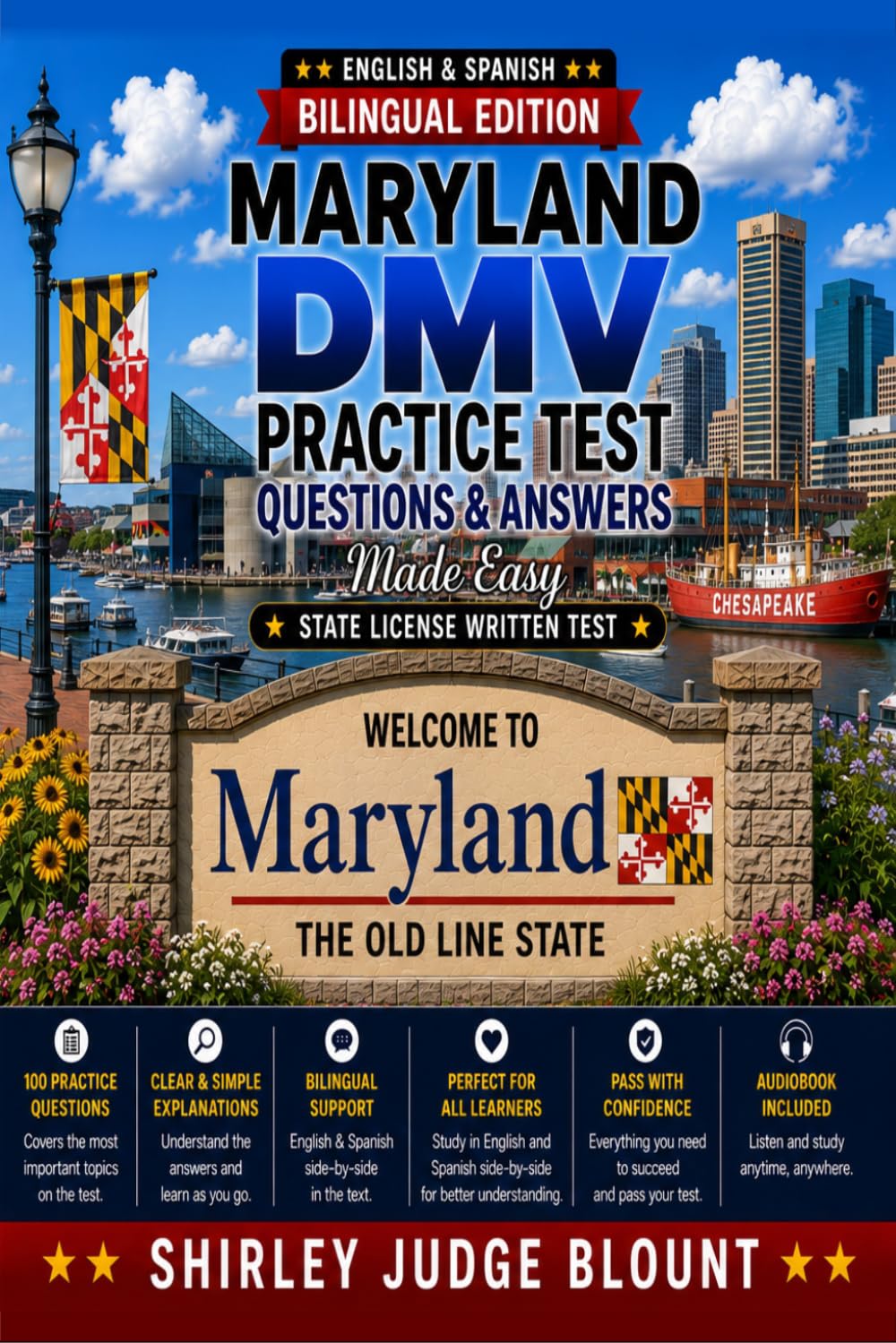 Maryland DMV English Test Made Easy™: Driver’s License Written Test Study Guide with Practice Questions | English & Spanish Edition