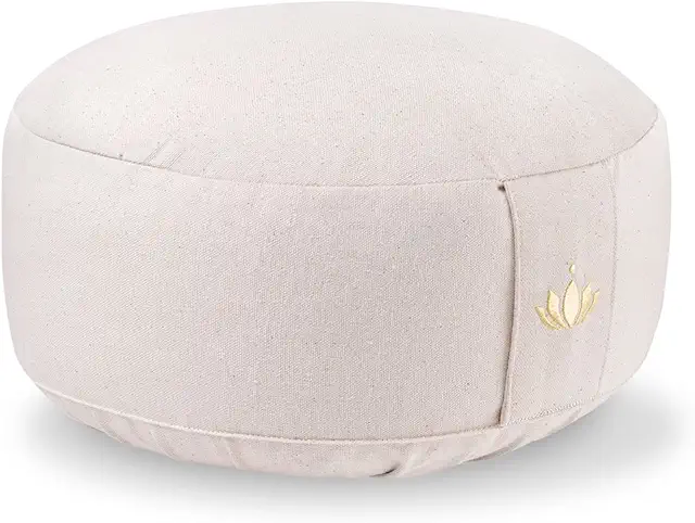 Lotuscrafts Yoga Meditation Pillow - 15cm Height, GOTS Certified Organic Cotton