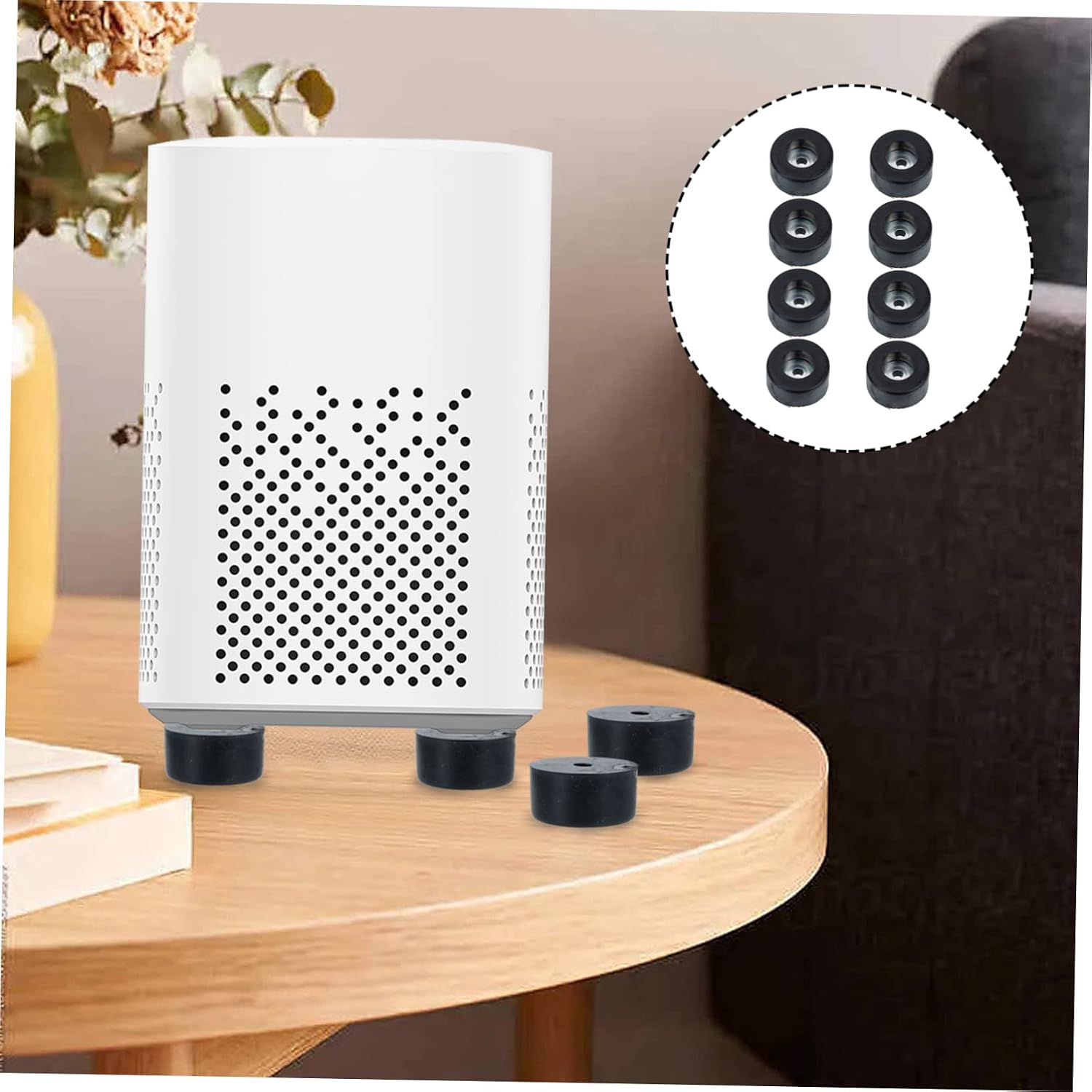 8pcs Rubber Footpads for Speakers Isolation Feet Pads for Audio Devices Dampening and Noise Reduction for Cd Players Amplifiers and More