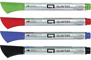 Quartet Glass Board Premium Dry Erase Markers, 4-Pack