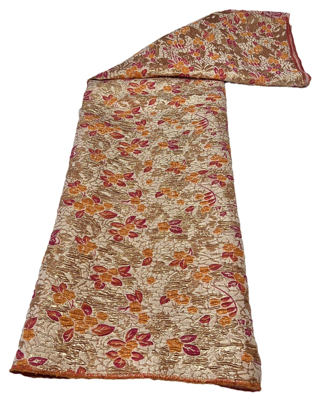 Tissu Jacquard Damassé De Brocart Africain Tissu De Robe En Dentelle Florale Nigériane Tissu De Fleur Français Tissu De Brocart 5 Yard