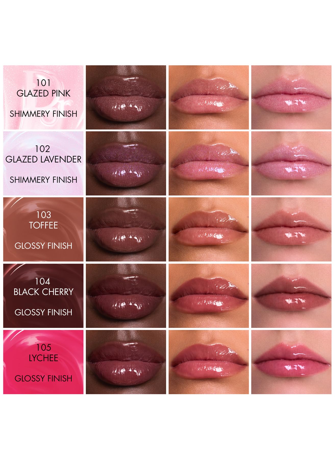 Dior Addict Lip Glow Butter, feuchtigkeitsspendender Lippenbalsam, glänzend, 5 Töne, natürliche Formel 90 %, 24 Stunden Feuchtigkeit (105 Lychee)