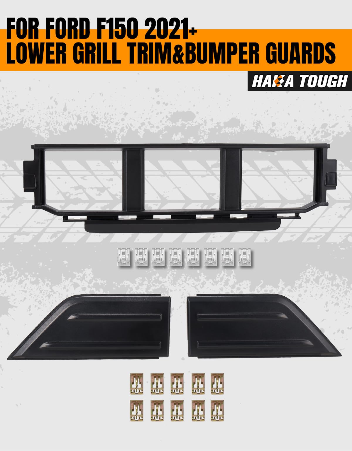 GXYWADY Front Bumper Guards Pads(Left Right) & License Plate Frame Bracket - View #4