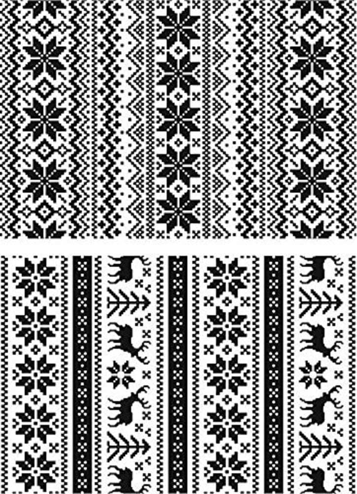 Stampers Anonymous Tim Holtz Cling Rubber Stamp Set, 7 by 8.5, Inch, Holiday Knits