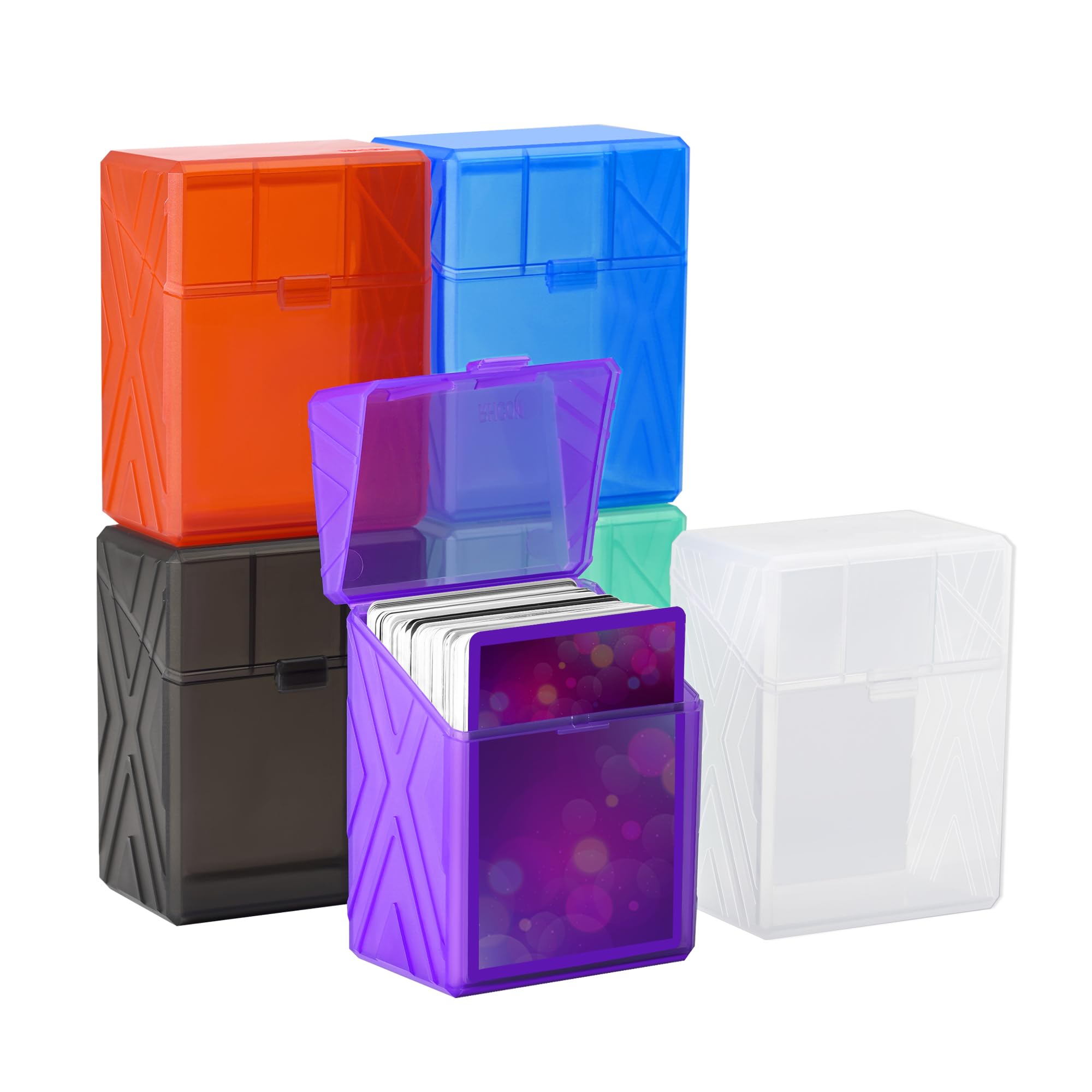 Risou 6 Pack MTG Card Deck Box Compatible with Magic The Gathering Card,TCG Card,OCG Card and Standard Size Card Game.Deck Box Holds 150+ Cards (NO CARDS),Colour