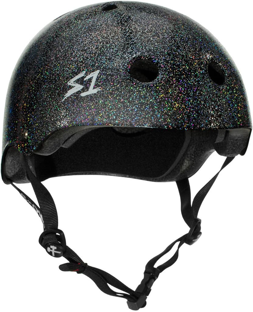 Mega Lifer czarny brokatowy kask rozmiar S S-One