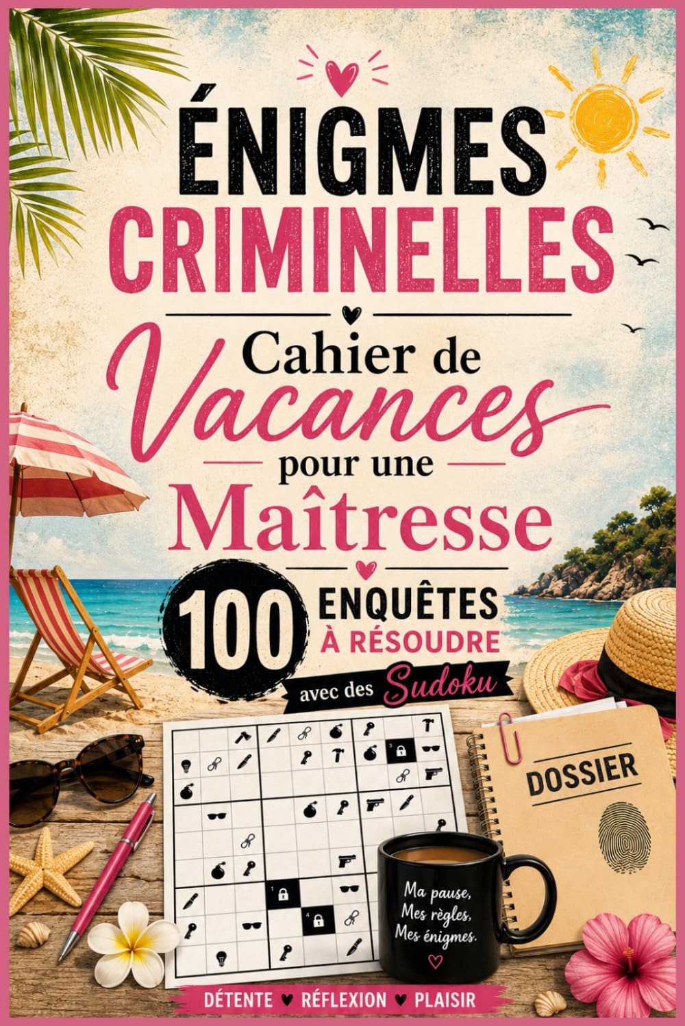 Énigmes Criminelles - Cahier de Vacances pour une Maîtresse: Enquêtes Policières et Casse-Têtes de Logique | Idée Cadeau de Fin d'Année Scolaire pour ... d'École | Logique & Détente pour l'Été