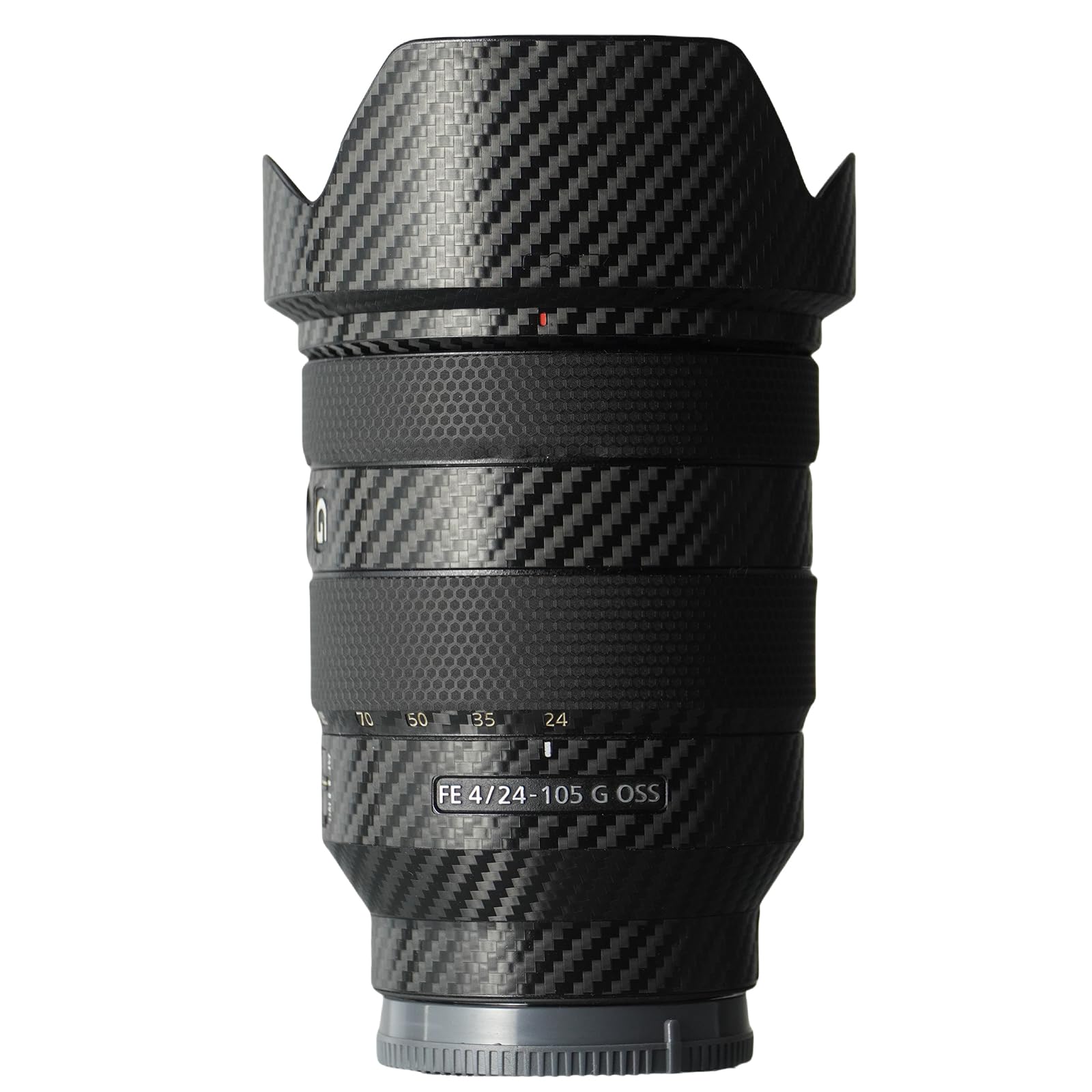 kakotopa Lens Protective Film Decorative Sticker Compatible with Sony FE 24-105mm F4G OSS Comprehensive Protection Anti-Scratch/Anti-Wear/No-Residue/3M Materail(Carbon Fiber Black)