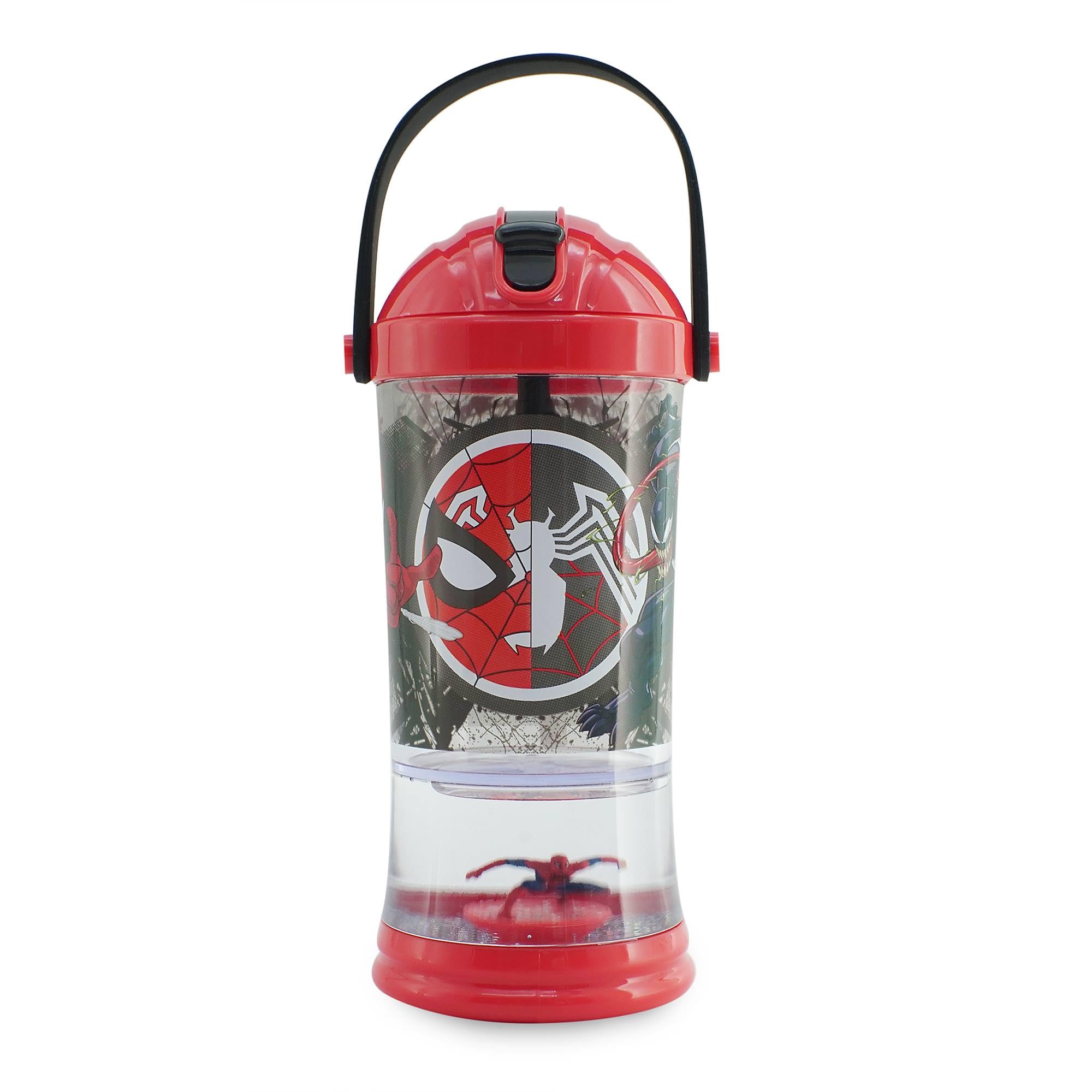 Disney Store Official Spider-Man Snow Globe Straw Tumbler, 310ml Kids Water Bottle with Flip-top Straw and Screw Top Lid, Suitable for Age 4+ — image 1
