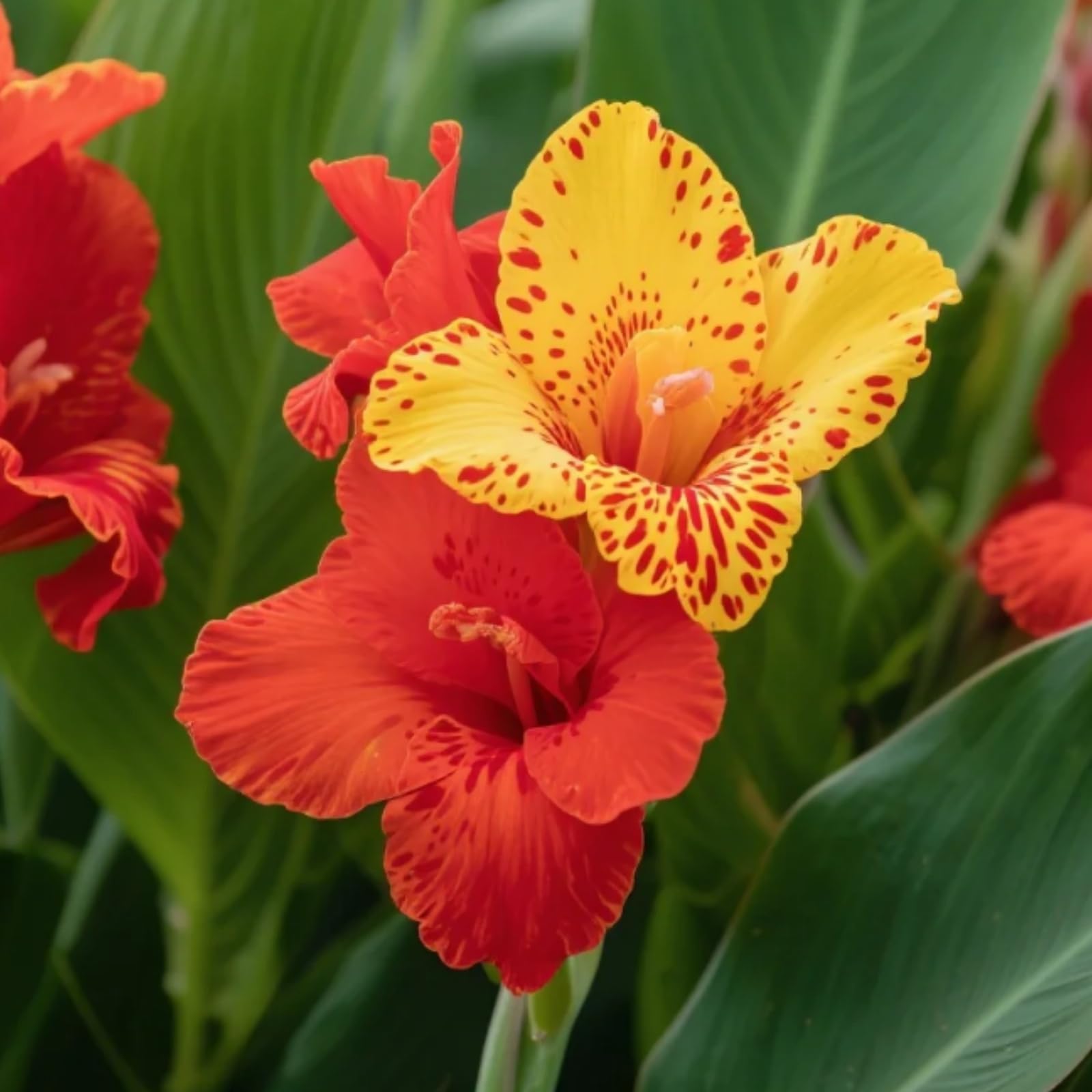 Canna Bulbs for Gardens/Canna Lily Plants UK/Vibrant Floral Display/Potted/Plants/Rhizome/Ornamental/Resistant/Bedding/Gorgeous【BNSOIDE】-B-2 Bulbs