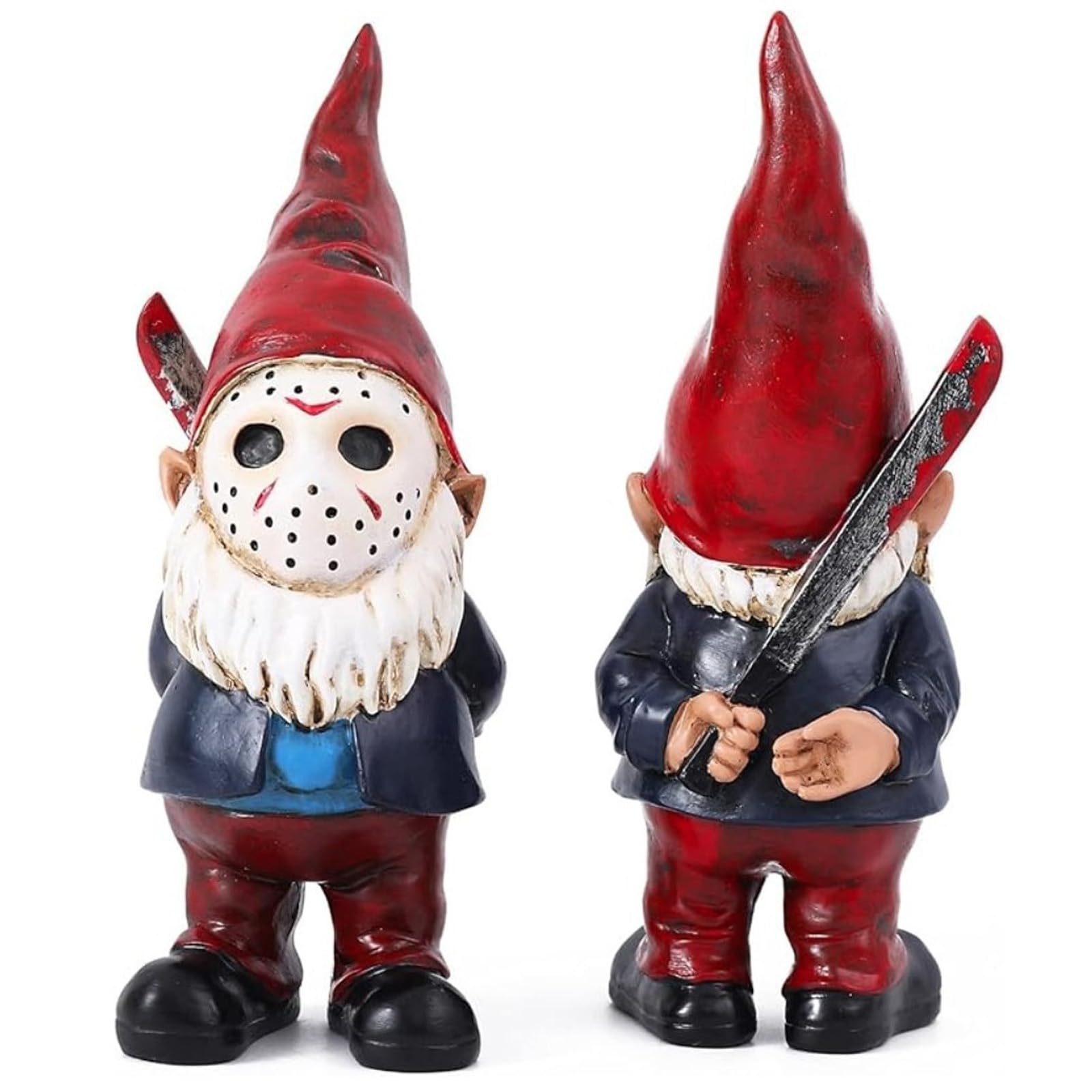 Halloween Decorations Resin Figurine, Creepy Horror Gnome Style Decoration