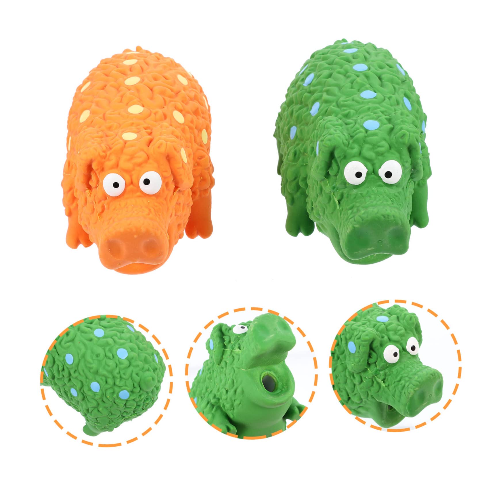 Kisangel 4piezas Juguetes Interactivos De Cerdo De Látex para Perros Juguetes Chirriantes para Masticar Compañeros De Juego para Cachorros