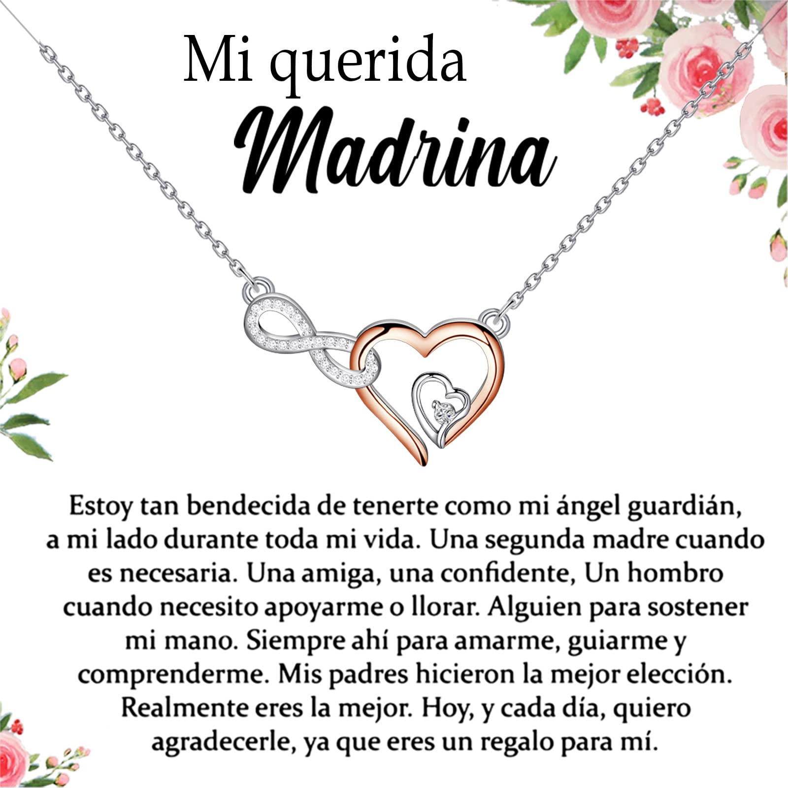 Madrina Gift Spanish Godmother Gift Joyas De Madrina Madrina Necklace Godmother Proposal Gift Baptism Gifts Religious Faith Jewelry Mi Madrina NC